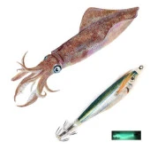 PROFISHER Kalamar Sahtesi 10cm Yeşil Elbiseli Fosforlu Sert Yem thumbnail 1