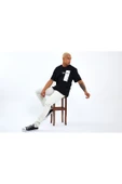 Süperlife Erkek Bisiklet Yaka Slim Fit Baskılı Tişort SPR21Y21 - 8