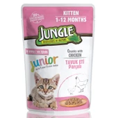 Jungle Pouch Tavuklu Yavru Kitten Kedi Konserve 100 gr thumbnail 1