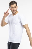 Süperlife Erkek V Yaka Slim Fit Brooklyn Baskılı Kısa Kollu Tişort SPR 265 - 1