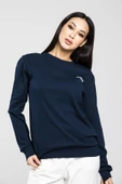Süperlife Bisiklet Yaka Uzun Kollu Dar Kalıp İnce Sweatshirt SPR21K18 - 8