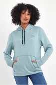 Süperlife Kadın Kapşonlu Regular Fit Baskılı İnce Sweatshirt SPR21K61 - 10