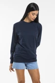 Süperlife Kadın Bisiklet Yaka Oversize Fit İnce Sweatshirt SPR21K30 - 7