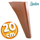 Linden Lüks Mobilya Kanepe Tv Ünitesi Koltuk Ayağı 20 Cm Kahverengi Oval Konsol Ayakları thumbnail 1