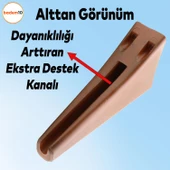 Linden Lüks Mobilya Kanepe Tv Ünitesi Koltuk Ayağı 20 Cm Kahverengi Oval Konsol Ayakları thumbnail 3