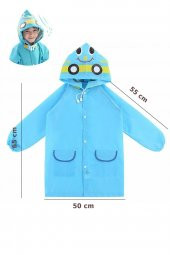 himarry Mavi Çocuk Yağmurluk Karikatür Desenli Su Geçirmez - 2