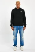 Süperlife Kapşonlu Uzun Kollu Baskılı Dar Kalıp İnce Erkek Sweatshirt SPR 2019K61 - 1