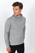 Süperlife Şal Yaka Uzun Kollu Dar Kalıp İnce Erkek Baskılı Sweatshirt SPR 2019K41 - 3
