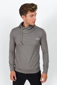 Süperlife Şal Yaka Uzun Kollu Dar Kalıp İnce Erkek Baskılı Sweatshirt SPR 2019K41 - 11