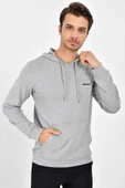 Süperlife Kapşonlu Uzun Kollu Baskılı Dar Kalıp İnce Erkek Sweatshirt 2019K26 - 4