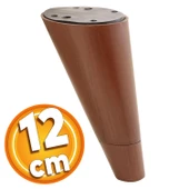 Konik Lüks Mobilya Kanepe Sehpa Tv Ünitesi Koltuk Ayağı 12 Cm Kahverengi Baza Ayakları - 1
