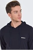 Süperlife Kapşonlu Uzun Kollu Baskılı Dar Kalıp İnce Erkek Sweatshirt 2019K26 - 7