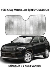 Universal Araba Ön Cam Brandası Oto Kar Buz Güneşlik Brandası Araç Ön Cam Brandası thumbnail 5