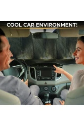 Araba Buz Kar Güneş Koruyucu Örtü Oto Araç Kar Buz Önleyici Ön Cam Koruyucu Güneşlik Branda Uyumlu thumbnail 1