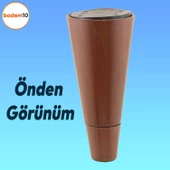 Konik Lüks Mobilya Kanepe Sehpa Tv Ünitesi Koltuk Ayağı 12 Cm Kahverengi Baza Ayakları - 5