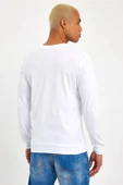 Süperlife Bisiklet Yaka Uzun Kollu Dar Kalıp İnce  Erkek Sweatshirt SPR2019K18 - 11