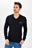Süperlife V Yaka Uzun Kollu Dar Kalıp İnce Erkek Sweatshirt SPR 2019K19 - 1
