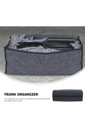 Oto Bagaj Düzenleyici Araç Içi Organizer Keçe Bagaj Eşya Çantası Organizer thumbnail 2