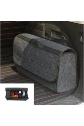 Oto Bagaj Düzenleyici Araç Içi Organizer Araba Bagaj Çantası Keçe Aksesuar Aparat Çanta thumbnail 4