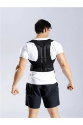 Medikal Unisex Çift Balenli Dik Duruş Korsesi Kifoz Skolyoz Korsesi Omuz Sırt Bel Korsesi thumbnail 4