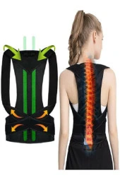 Ortopedik Balenli Dik Duruş Korsesi Posturex Bel Sırt Korsesi Kambur Korsesi thumbnail 1