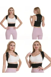 Çift Balenli Bel ve Sırt Korsesi Dik Durus Spor Bel Sırt Omuz Kambur Önleyici Korse thumbnail 2