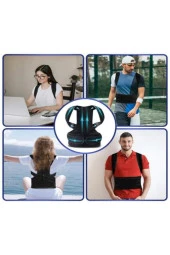 Unisex Balenli Dik Durmayı Sağlayan Sırt Bel Korsesi Kamburluk Önleyici Dik Duruş Korsesi thumbnail 4