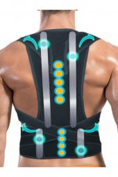 Dik Duruş Korsesi Sırt Korsesi Kamburluk Korsesi Dik Durmak Aparatı Balenli Manyetik thumbnail 1