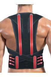 Dik Duruş Korsesi Medikal Korse Dik Tutan Korse Dik Duruş Yeleği Balenli Manyetik Omuz Sırt Korsesi thumbnail 1