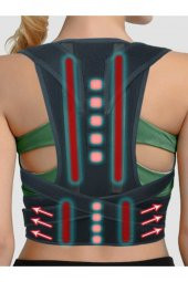 Kadın Erkek Siyah Çift Balenli Manyetik Ortopedik Korse thumbnail 1