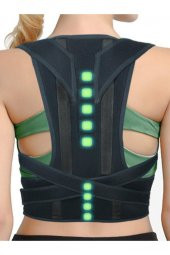 Unisex Siyah Balenli Manyetik Duruş Düzeltici Dik Duruş Korsesi thumbnail 5