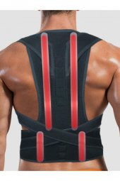 Dik Duruş Korsesi Medikal Korse Dik Tutan Korse Dik Duruş Yeleği Balenli Manyetik Omuz Sırt Korsesi thumbnail 4