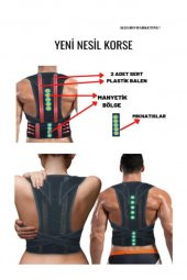 Balenli Manyetik Kamburluk Önleyici Dik Duruş Korsesi Unisex Balenli Manyetik thumbnail 2