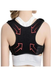 Spor Yeni Nesil Dik Duruş Korsesi Bel Omuz Kamburluk Önleyici Sırt Kemeri Aparatı thumbnail 4