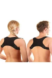 Yeni Nesil Dik Duruş Korsesi Kamburluk Önleyici Terletmez Korse Unisex Siyah thumbnail 1