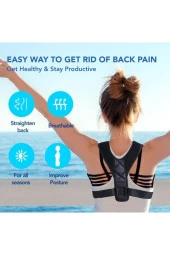 Kambur Önleyici Yelek Dik Durma Korsesi Dik Duruş Korsesi thumbnail 2