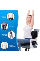 Ortobedik Bel Yastığı Sırt Minderi Sırt Bel Destek Yastığı Minder - 3