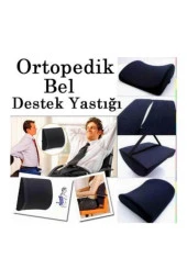 Unisex Siyah Ortopedik Koltuk Minderi Araç Sandalye Bel Sırt Desteği Bel Dik Duruş Destek - 3