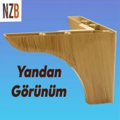 Mobilya Kanepe Sehpa Puf Koltuk Ayağı Krem 10 cm Baza Ayak - 6