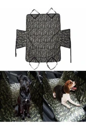 2 Adet Araç Içi Arka Koltuk Sıvı Geçirmez Kedi Köpek Örtüsü (kamuflaj Desenli) Bunabayılacaksınız - 1