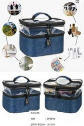 Profesyonel Makyaj Çantası Makyaj Kutusu Seyahat Tipi Çanta Çok Amaçlı Pratik Çanta - 1