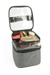 Makyaj Çantası Makyaj Bavulu Şeffaf Çanta Profesyonel Seyahat Seti Yeni Nesil - 2