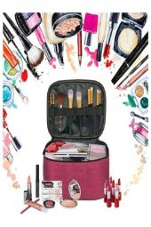 Yeni Tasarım 2 Bölmeli Ve 3 Renk Seçeneği Makyaj Çantası - 1