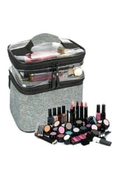 Kadın Makyaj Bakım Çantası 2 Bölmeli - 1