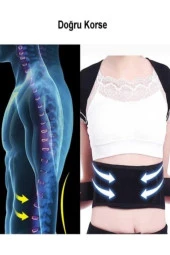 Medikal Dik Duruş Korsesi Bel Sırt Destekli Manyetik Korse Bel Sırt Korsesi thumbnail 2