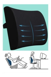 Ofis Koltuk Sandalye Bel Destek Minderi Ortobedik Sırt Dayama - 5