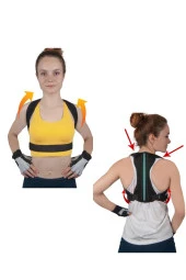 Dik Duruş Korsesi Korse Erkek Kadın Bel Sırt Omuz Dik Durmak Yürümek Için Korse - 1