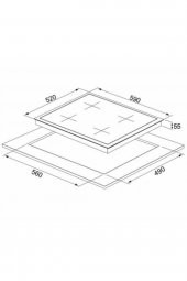 Silverline Siyah Ankastre Set BO6502B02 - VC5428B01 - 3420 Classy 60 Cm - 6