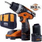 Aeg BS 12 C2 Li 12V 2.0 Ah Çift Akülü Matkap Vidalama - 1