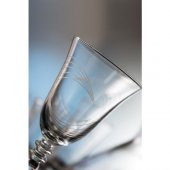 Kcd Ebrar Sade Kesme El Dekor Yaldızlı Desenli Cam 6 Adet Ayaklı Bardak Kadeh thumbnail 1